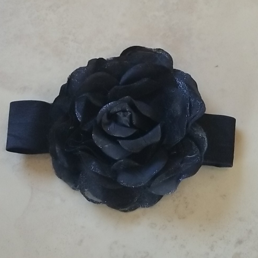 Infant Black Rose Headband